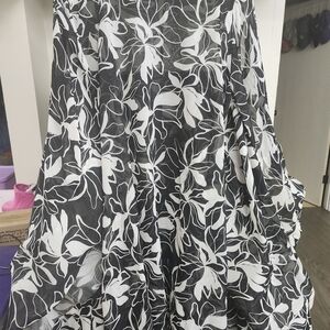 Cleo Black and White Floral Blouse